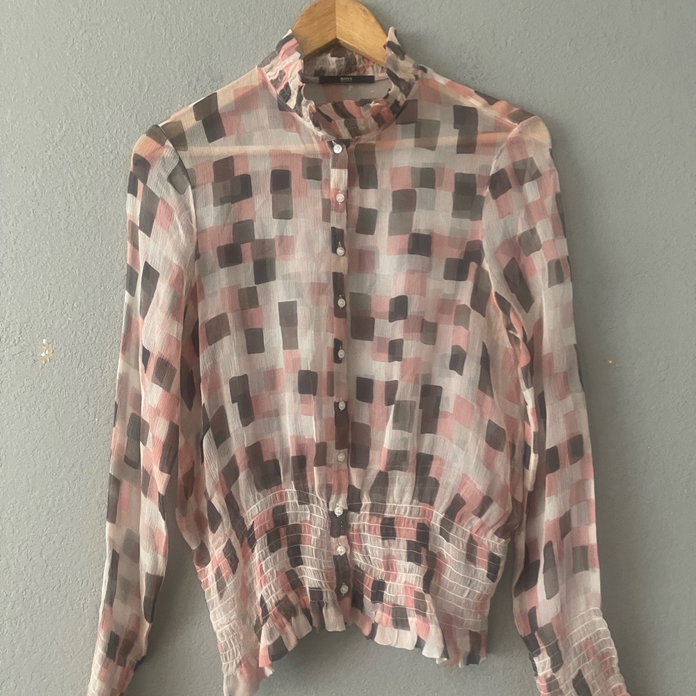 Hugo Boss Silk Patterned Blouse - Picture 2 of 5